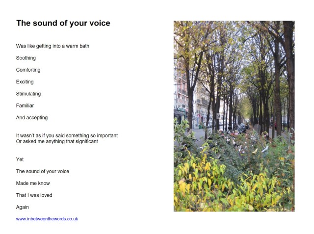 The sound of yoru voice