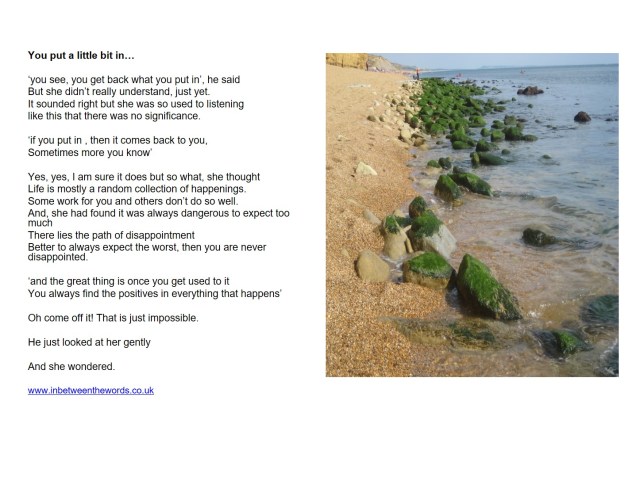 You put a little bit in