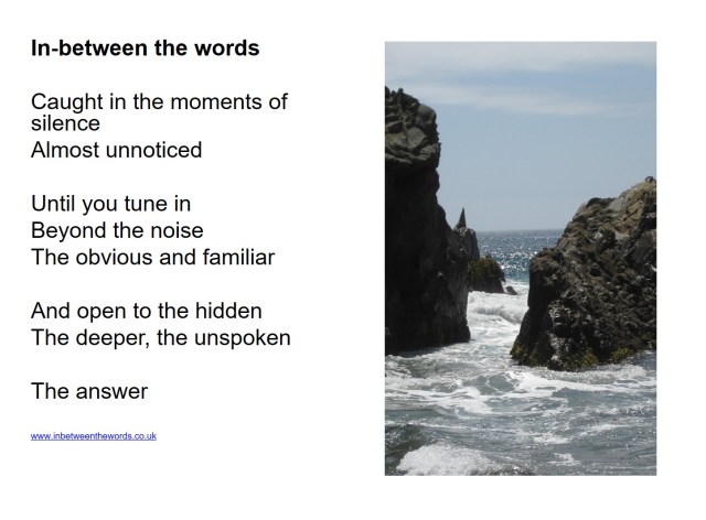 in between the words