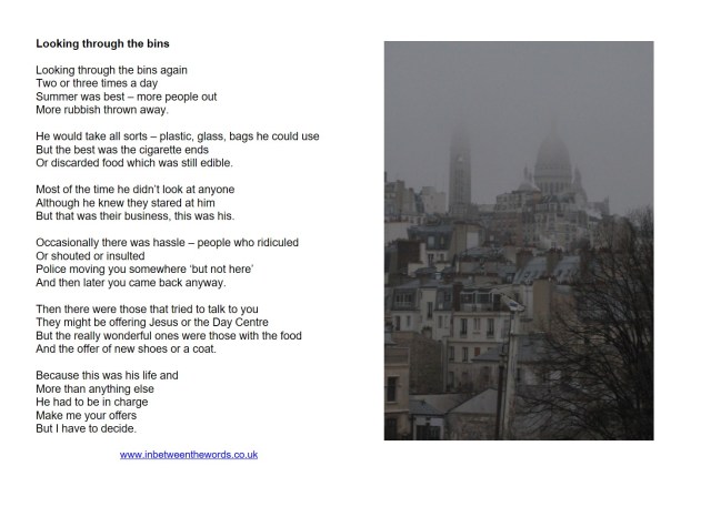 Looking through the bins